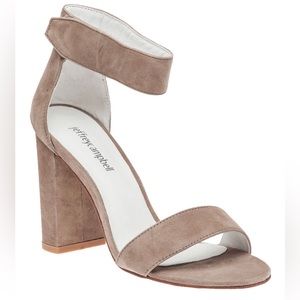 Jeffrey Campbell Lindsay Sandal Taupe Suede SIZE 6.5